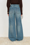 Bert Deconstructed Barrel Leg Jeans in 100% Cotton Denim