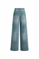 Bert Deconstructed Barrel Leg Jeans in 100% Cotton Denim