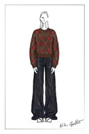 Bette Hand Sewn Crewneck Sweater in Mohair Blend