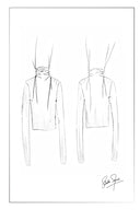 Galatee Pullover mit Kordelzug und gerafftem Kragen aus Merinowolle