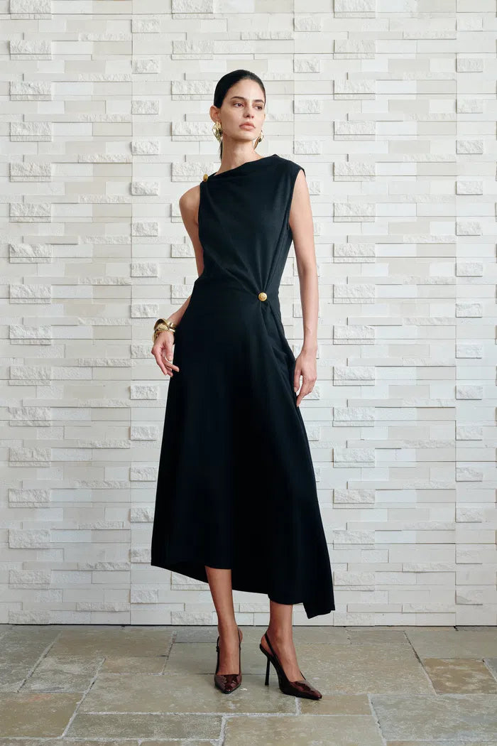 Eunice Pleated Dress in Wool Blend XS/P Eunice Pleated Dress in Wool Blend XS/P