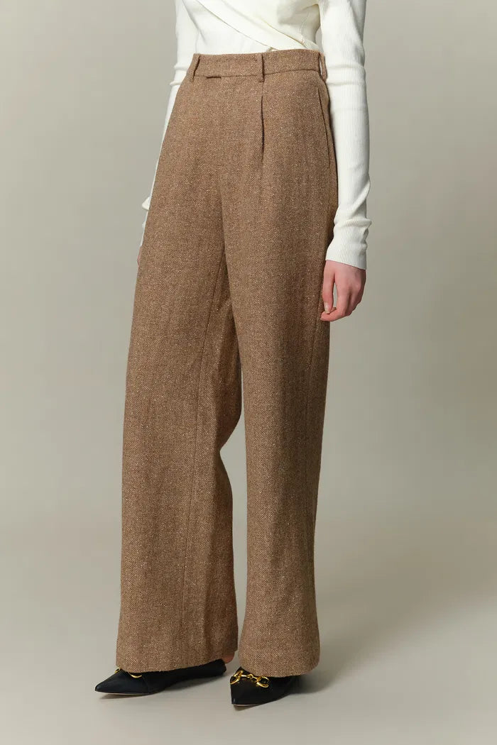 Tilda High Waisted Trousers in Flecked Wool Twill – fbrq.com Tilda High Waisted Trousers in Flecked Wool Twill – fbrq.com