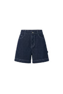 Ensemble chemise et short en denim à surpiqûres contrastées Harlow en denim coton léger