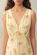 Lumina Floral Sleeveless Dress in Crinkle Gauze