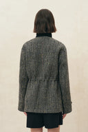Blair Flecked Herringbone Field Jacket in Wool Blend