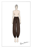 Blair Tapered Balloon Leg Trousers in Wool Blend
