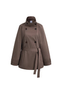 Bower Double Breasted Cropped Trench Coat