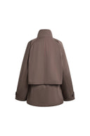 Bower Double Breasted Cropped Trench Coat