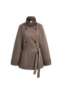 Bower Double Breasted Cropped Trench Coat