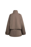 Bower Double Breasted Cropped Trench Coat