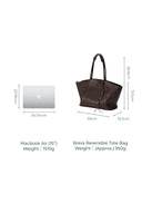 Brera Convertible Tote Bag Large in Dutch Calfskin and Suede