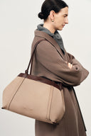 Brera Convertible Tote Bag Large in Dutch Calfskin and Suede