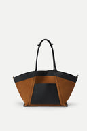 Brera Convertible Tote Bag Large in Full Grain Leather and Suede