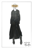 Brooklyn Asymmetric Hem Skirt in Cotton Denim