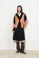 Bruce Space Dyed Gradient Argyle Cardigan in Alpaca Blend