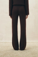 Brynn Drawstring Wide Leg Pants in Cotton Knit