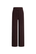 Brynn Drawstring Wide Leg Pants in Cotton Knit