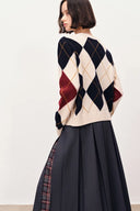 Hart Argyle Cardigan in Merino Wool Knit