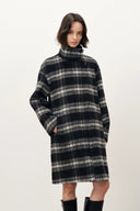 Telos Plaid Reversible Midi Coat in Wool Blend