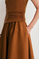 Cindy Bubble Dress in Tencel Merino Knit and Silk Wool Satin