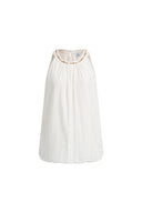 Hazel Halter Neck Sleeveless Top in Cotton