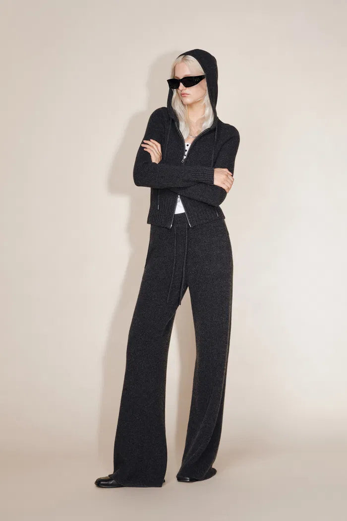 Vivi Hooded Fitted Cardigan in Merino Wool Knit