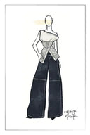Cassia Raw Denim Wide Leg Jeans in Raw Denim