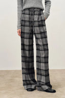 Klara Fringe Collar Drawstring Pants in French Bouclé