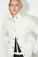Rory Cropped Quilted Jacket with Corduroy Collar