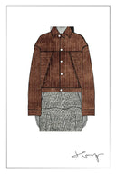 Aaliyah Dropped Shoulder Jacket in Corduroy Cotton