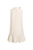Abito con sciarpa Aria in satin twill
