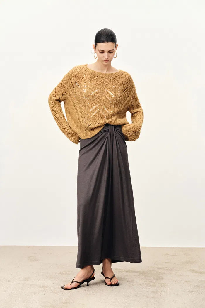 Ella Hand Work BaroqueSweater in Alpaca Sequin Yarn