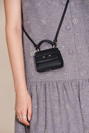 Mini borsa charm Rialto in pelle di vitello nappa top-grain