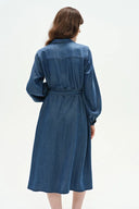 Lia Long Sleeve Dress in Lyocell Denim