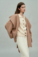 Cardigan Demi con Colletto in Lana Merino e Cashmere