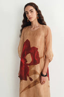 Mia Flora Print Dress in Silk-Linen