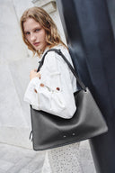 La Scala Large Bag in Pebble Grain Top Grain Leather
