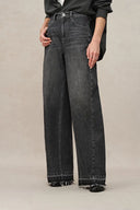 Echo Floor Length Wide Leg Jeans in Turkish Cotton Denim