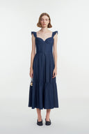 Ocean Kleid aus gewaschenem Baumwoll-Denim
