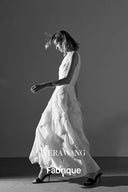 Cascade Ruffled Tie-Front One Shoulder Dress in Mulberry Silk