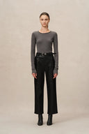 Basic Sheer Base Shirt in Cotton-Cashmere Knit