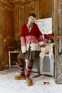 Ariel Ombre Cardigan in Merino Alpaca Blend Knit