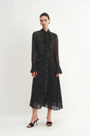 Ellie Kleid mit Polka Dots aus Chiffon