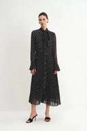 Ellie Polka Dot Dress in Chiffon