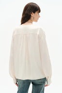 Karina V Neck Top in Matte Acetate