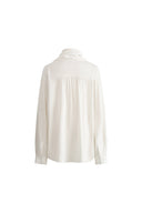 Charlotte Flowing Scarf Style Tie Blouse in Silk Satin