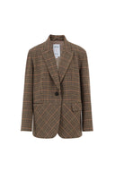 Blazer a cuadros Meare en mezcla de lana merino con pata de gallo