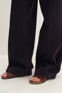 Paz Reddish Black Baggy Washed Jeans in Cotton Denim