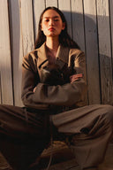 Alba Blazer mit Gürtel aus Wollmischung