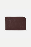 Bevel Double Layer Card Holder in Calfskin Leather